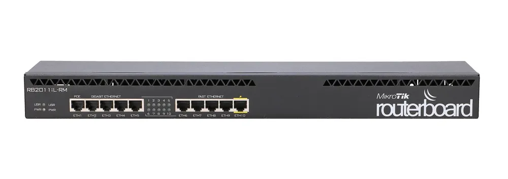 MikroTik RB2011iL-RM | Router | 5x RJ45 100Mb/s, 5x RJ45 1000Mb/s