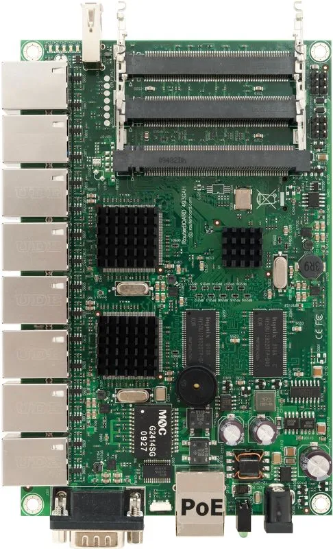 MikroTik RB493G | Router | 9x RJ45 100Mb/s, 3x miniPCI, 1x USB