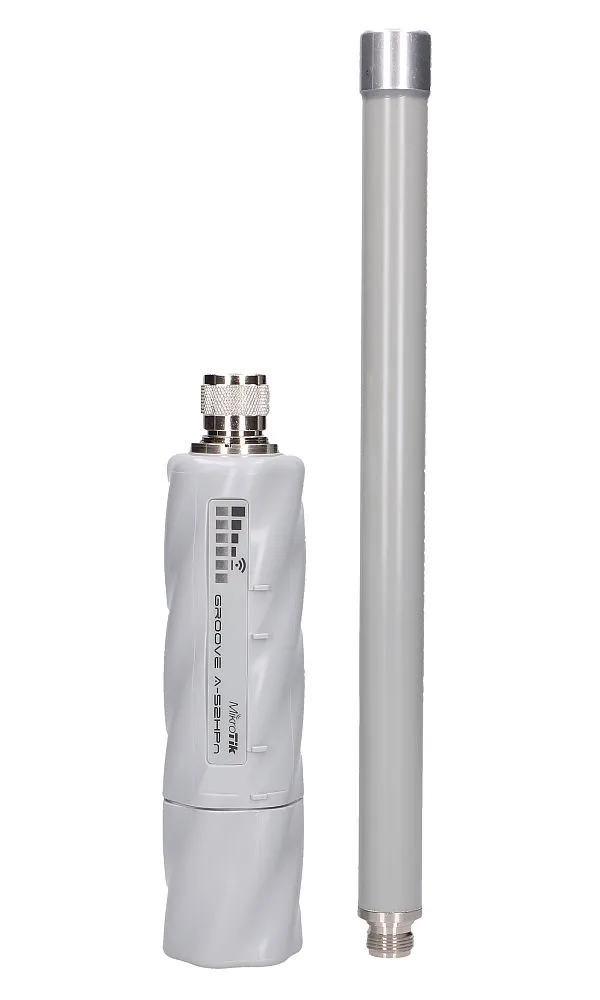 MikroTik GrooveA 52 | Klientské zařízení | RBGrooveA52HPn, 2,4GHz, 5GHz, 1x RJ45 100Mb/s, Všesměrová anténa 6dBi