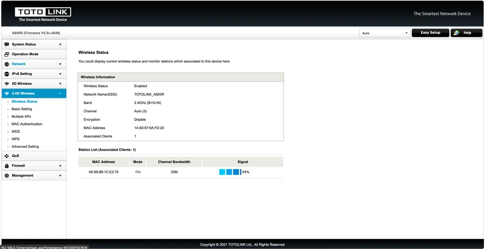 Totolink A800R router