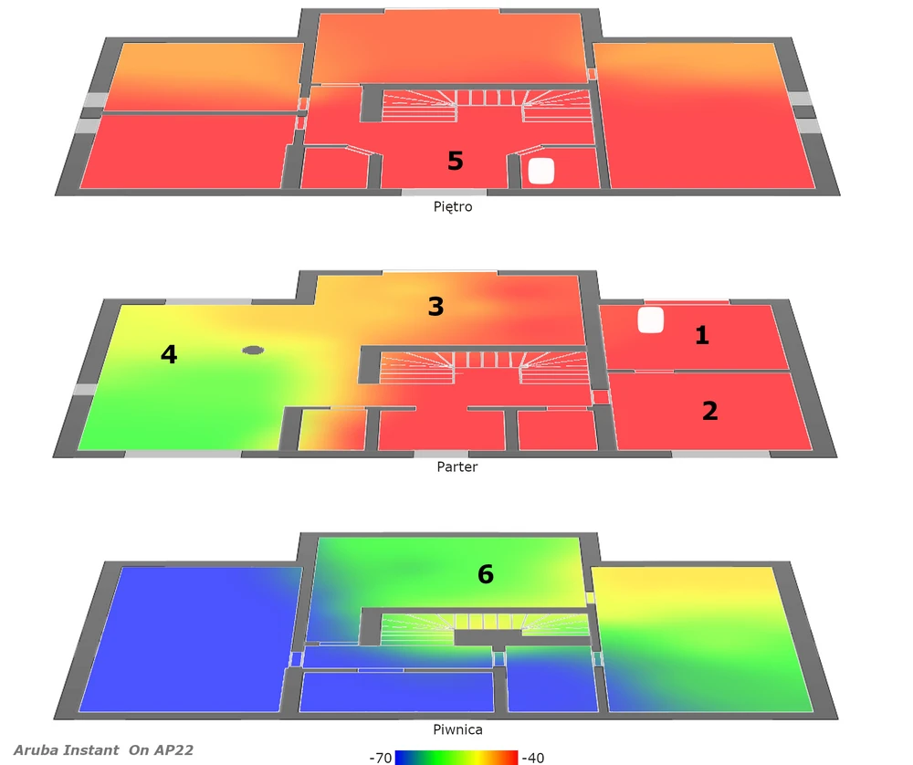 Aruba AP22 - Mapa do calor