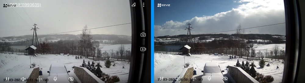 EZVIZ C6TC widok w dzień