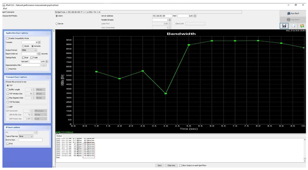 MikroTik Teste de Largura de Banda UDP ambos