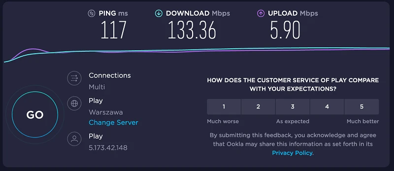 LTE Teste de Velocidade