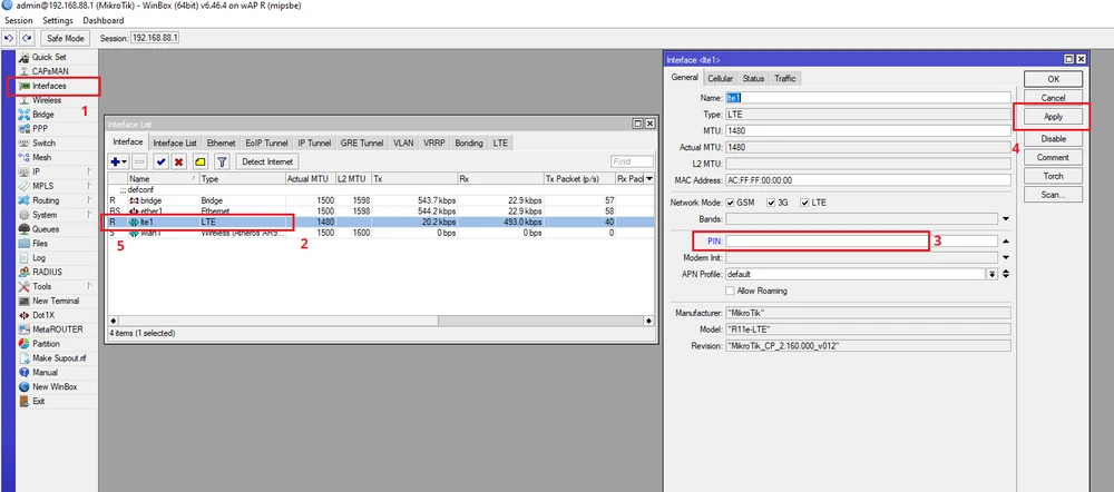 Configuración de PIN