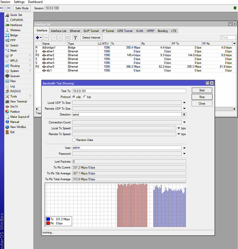 Mimosa A5x UDP enviar