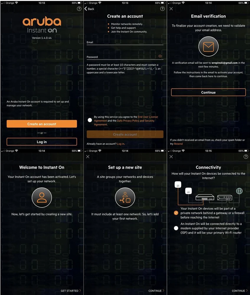 Aruba Instantânea Na primeira configuração1
