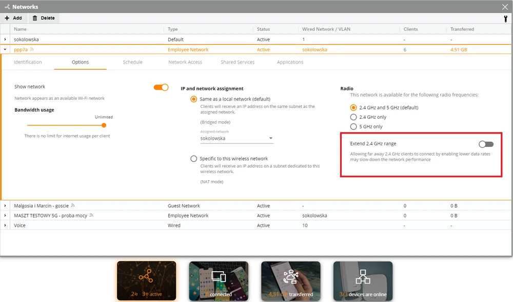 Aruba Instantaneamente Sobre a cobertura da rede 