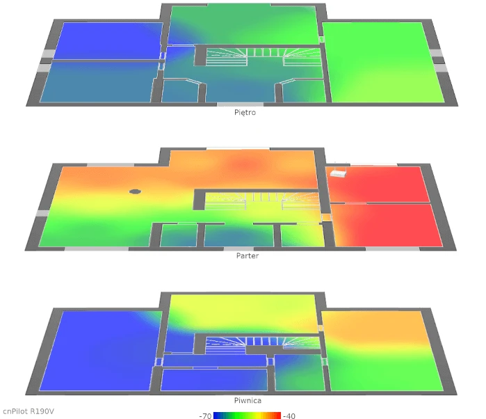 Heatmap WiFi Cambium cnPilot R190V