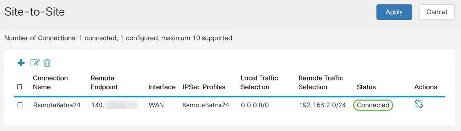 estado da VPN ligada