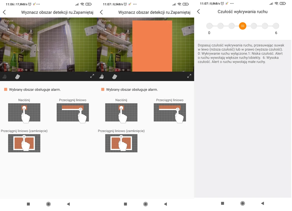 Detecção de movimento Ezviz Ty2