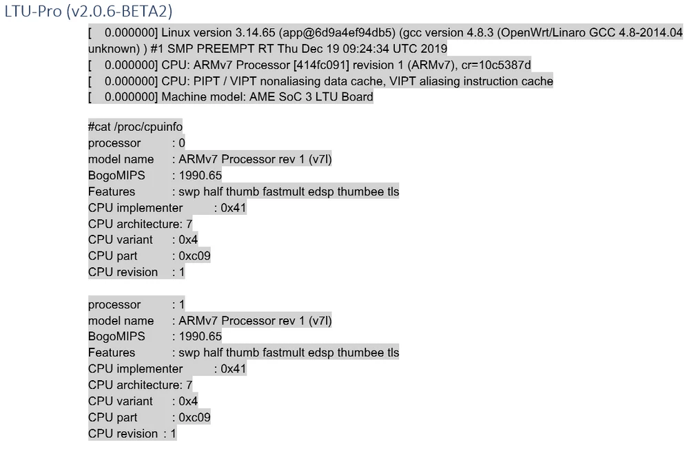 Ubiquiti LTU pro Prozessor