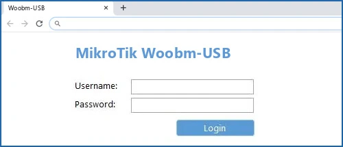Mikrotik Woobm login