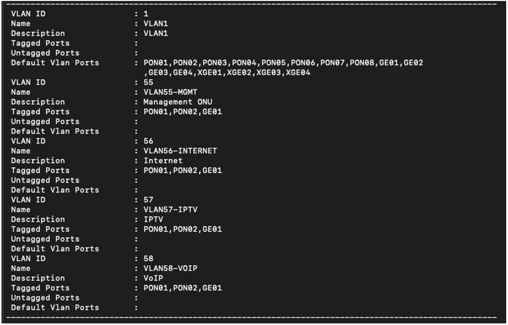 Extralink Predator V2 mostra vlan