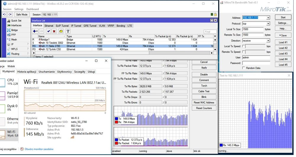 MikroTik Melhor TCP recebe
