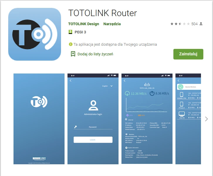 Totolink T8 - Aplicação Móvel