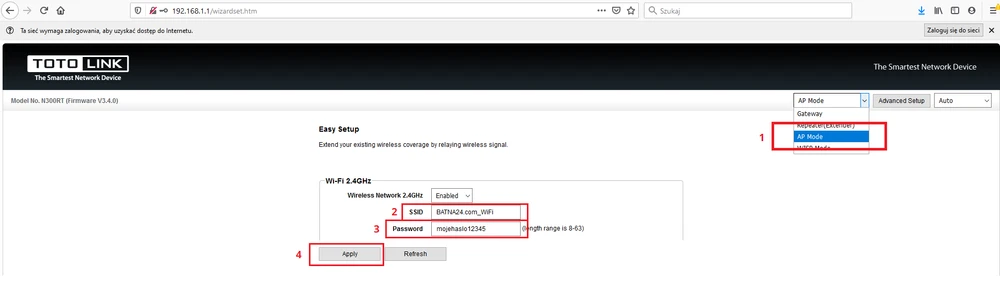 Punto de acceso Totolink