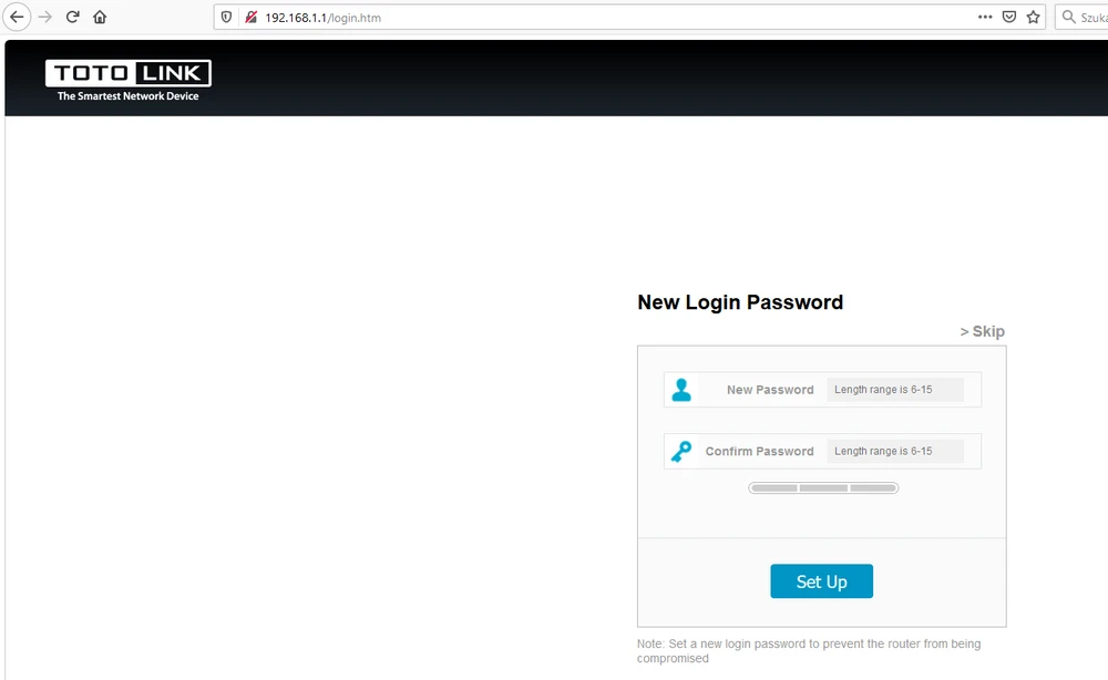 Totolink cambiar contraseña