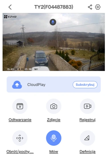 Ezviz TY2 - Aplicação