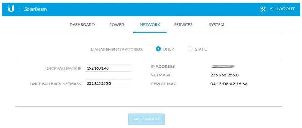 configuração do feixe solar www