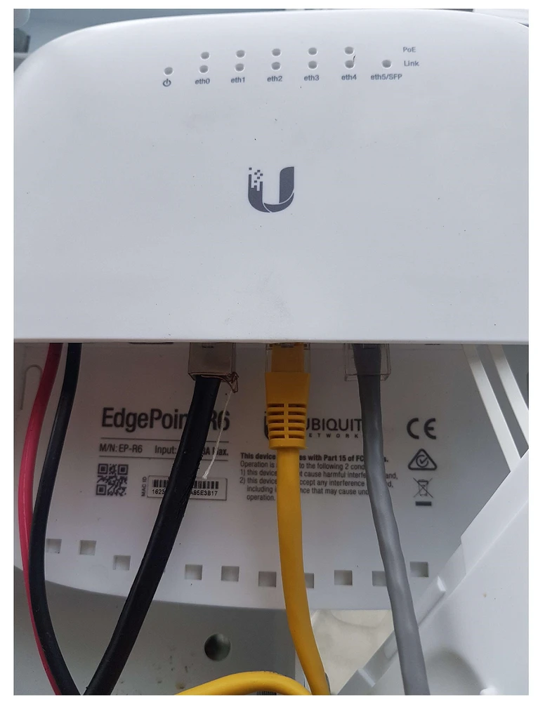 Conectando dispositivos ao Ubiquiti EdgePoint Router6