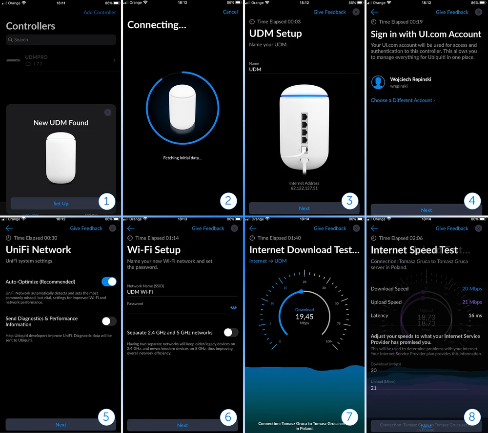 Aplicação móvel UniFi UDM1