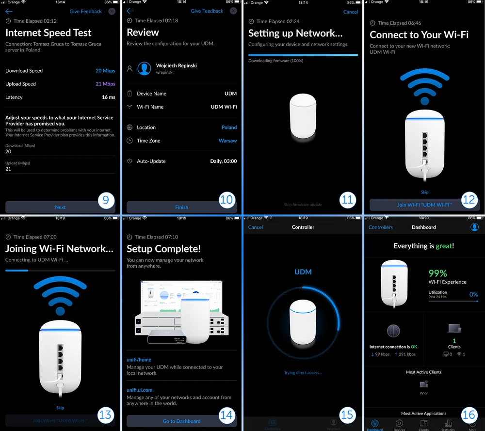 Aplicação móvel UniFi UDM2