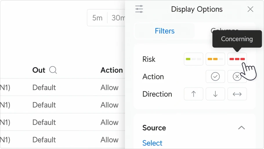 Visibilidad del flujo de tráfico