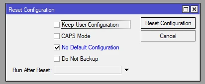 Configuração predefinida