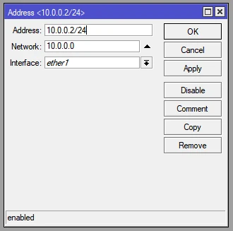 Éter de endereços IP1