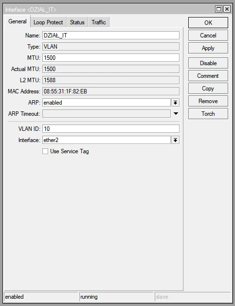 Configuração da VLAN