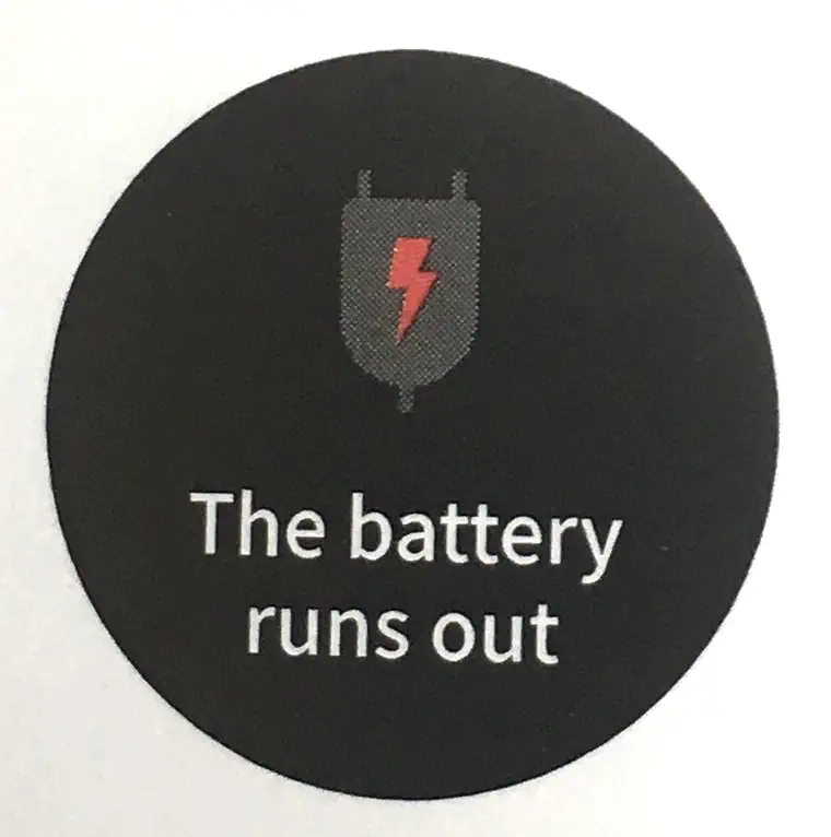 Bateria rozładowana (musimy naładować baterię w celu dalszej pracy) Bateria rozładowana (musimy naładować baterię w celu dalszej pracy)