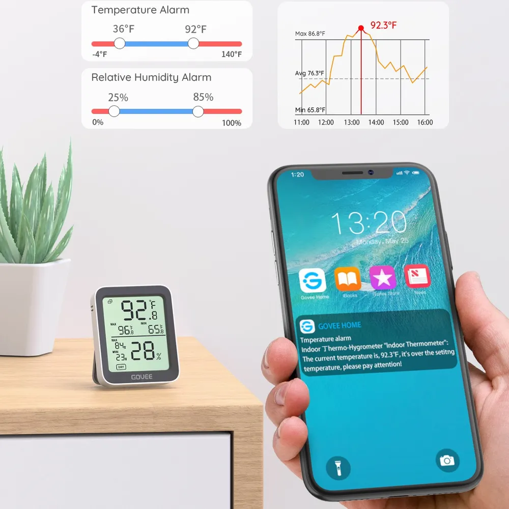 Govee Bluetooth Hygrometer Thermometer H5075 (3 Pack)