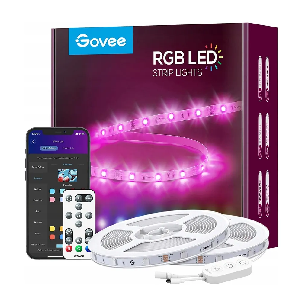 Bande lumineuse LED Govee RGB Smart Wi-Fi + Bluetooth H615A 5 m