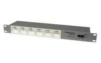 Tinycontrol 6G10A V2 Blanca | Regleta | IP, Rack 19'', 6x AC 230V enchufes 0