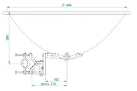 Jirous JRMB-900 10/11 | Antena paraboliczna | 10.1 – 11.7GHz, 37dBi, dedykowana dla Mimosa B11 Kompatybilny z markąMimosa