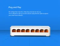 Totolink S808 | Switch | 8x RJ45 100Mb/s, kryt Desktop Ilość portów Fast Ethernet (copper)8