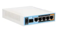 MikroTik hAP ac | WiFi Router | RB962UiGS-5HacT2HnT, Dual Band, 5x RJ45 1000Mb/s, 1x SFP, 1x PoE Standard sieci LANGigabit Ethernet 10/100/1000 Mb/s
