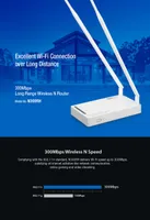 Totolink N300RH | WiFi Router | 300Mb/s, 2,4GHz, 5x RJ45 100Mb/s, 2x 8dBi Standardy sieci bezprzewodowejIEEE 802.11n