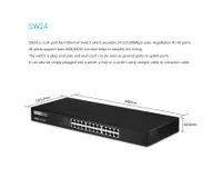 Totolink SW24 | Switch | 24x RJ45 100Mb/s, obudowa Rack, Niezarządzany ZarządzanieNie