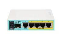 MikroTik hEX PoE | Router | 5x RJ45 1000Mb/s, 1x SFP, 1x USB Ilość portów LAN5x [10/100/1000M (RJ45)]
