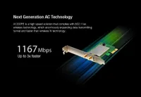 Totolink A1200PE | Síťová karta | AC1200, Dual Band, PCI-E, 2x anténa 5dBi Maksymalna prędkość transmisji bezprzewodowej1200 Mb/s