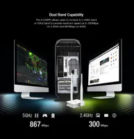 Totolink A1200PE | Síťová karta | AC1200, Dual Band, PCI-E, 2x anténa 5dBi Standard sieci LANNie dotyczy