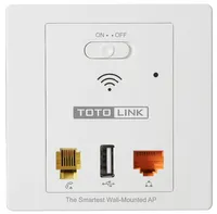Totolink WA300 | WiFi-Zugangspunkt | 300Mb/s, 2,4GHz, PoE, 2x RJ45 100Mb/s, 1x USB, In-Wall (Unterputz) Ilość portów WAN1x 10/100BaseTX (RJ45)