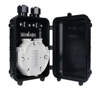 Extralink Bruce | cierre FTTX | 4 bandejas, 96 soldaduras, negro Mast mountableTak