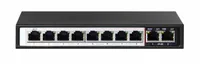 Extralink CERES | Switch PoE | 8x 100Mb/s PoE/PoE+, 2x RJ45 Uplink 100Mb/s, 96W Ilość portów LAN10x [10/100M (RJ45)]
