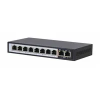 Extralink CERES | Switch PoE | 8x 100Mb/s PoE/PoE+, 2x RJ45 Uplink 100Mb/s, 96W Standard sieci LANFast Ethernet 10/100Mb/s
