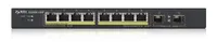 GS1900-10HP | Switch | 8x RJ45 1000Mb/s PoE, 2x SFP, 77W, zarządzalny Ilość portów LAN2x [1G (SFP)]
