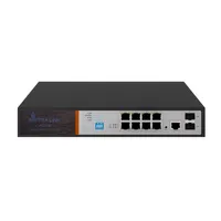 Extralink VICTOR | PoE Switch | 8x Gigabit PoE/PoE+, 2x SFP, 1x Puerto de consol, 150W, Gestionable Ilość portów LAN8x [10/100/1000M (RJ45)]
