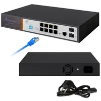 Extralink VICTOR | PoE Anahtarı | 8x Gigabit PoE/PoE+, 2x SFP, 1x Console Port, 150W, Yönetilen